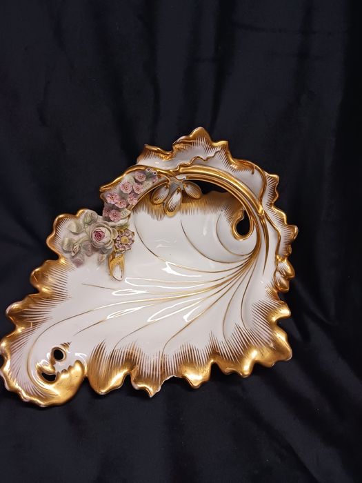 Carl Tielsch TPM patera porcelana złocona