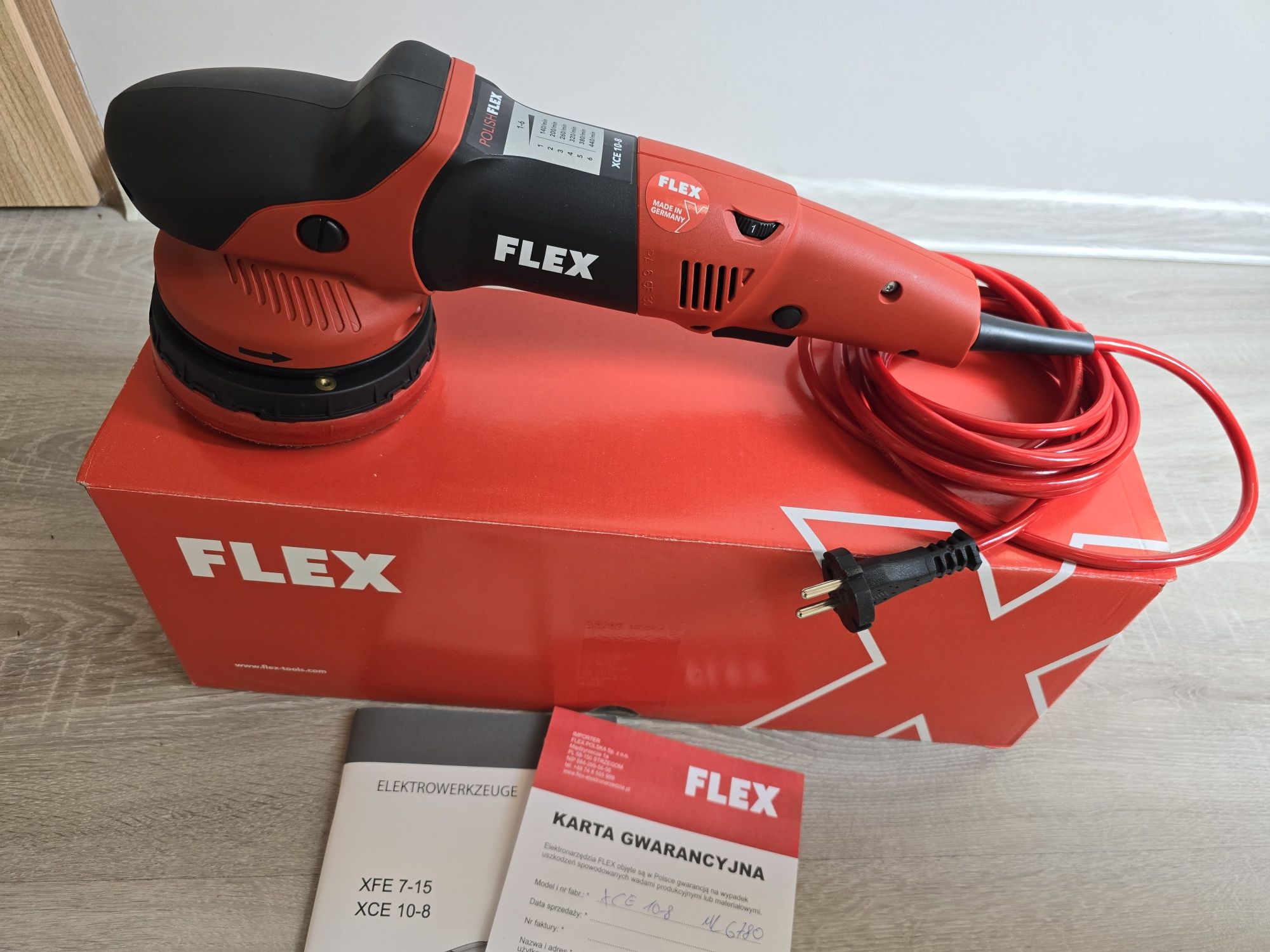 Flex XCE 10-8 125 polerka, maszyna polerska