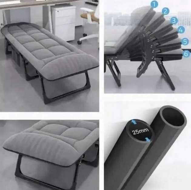 Раскладная кровать 200 × 66 × 30 см раскладушка для дома и дачи