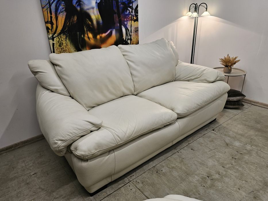Puchowy Włoski wypoczynek skóra naturalna "Italsofa"