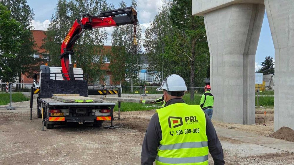 HDS Warszawa Dźwig Kontener REKLAMA Rozładunek Wyszogród  Sochaczew