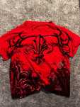 Affliction Red T-shirt koszulka y2k vintage rare sk8 emo sematary