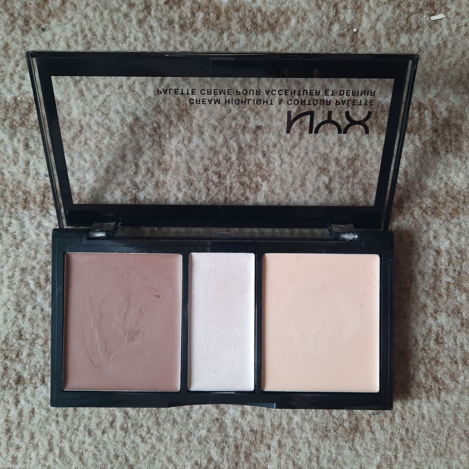 NYX Cream highlight. Нак косметика, хайлайтер, палетка для контуринга.