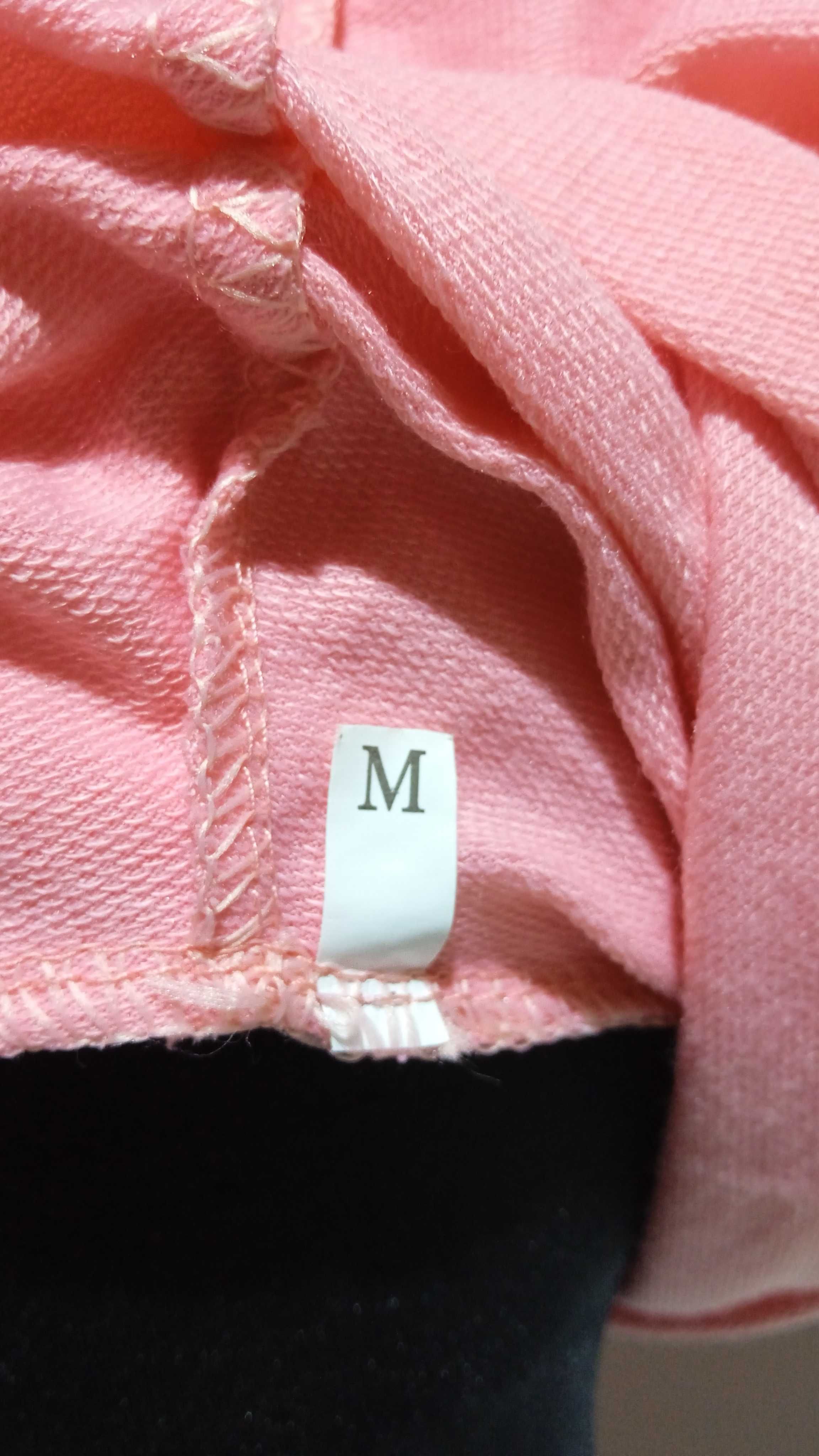 Bluza/tunika z kapturem/tunelem asymetryczna różowa pink tunic