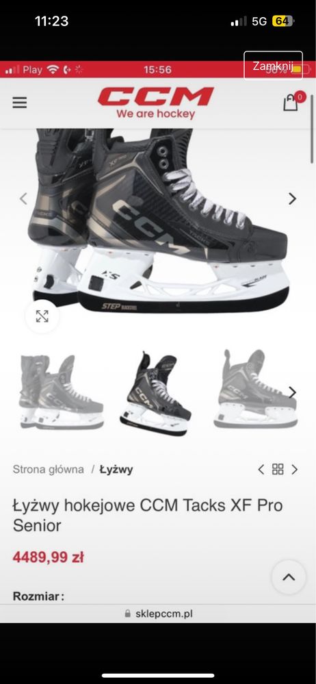 Łyżwy CCM tacks XF PRO rozmiar 8 regular