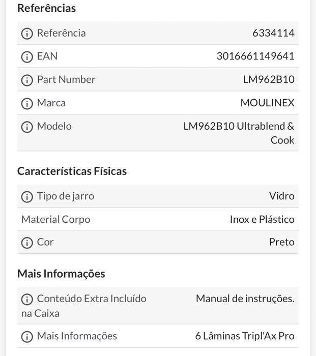 Liquidificador MOULINEX