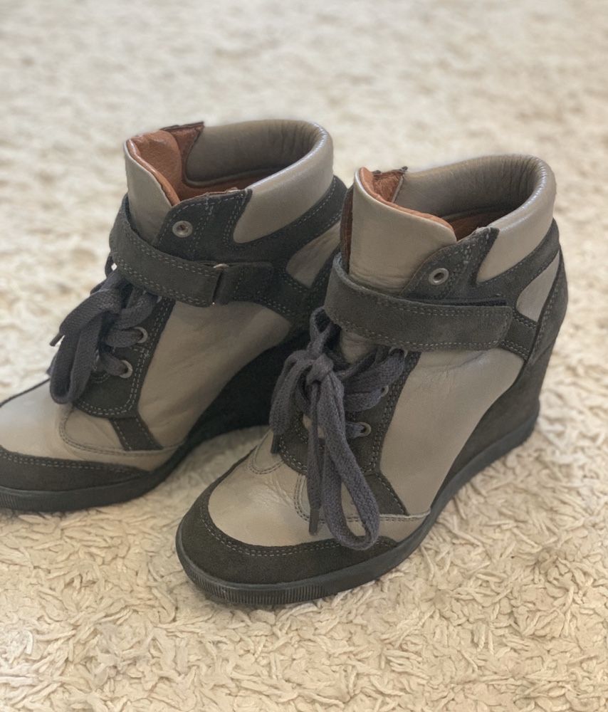 Minelli высокие кроссовки сникерсы ботинки натуральная кожа