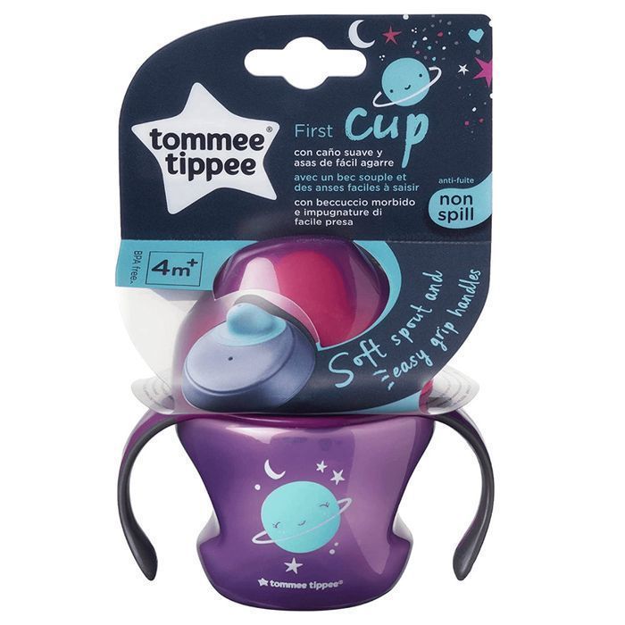 Kubek Niekapek Tommee Tippee, Pierwszy Kubek 4M+ Fioletowy 150ml