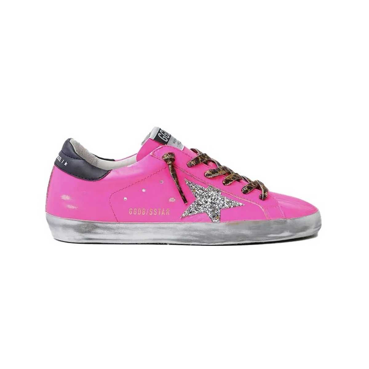 Кросівки Golden Goose Fuchsia Superstar Sneakers With Glitter Star