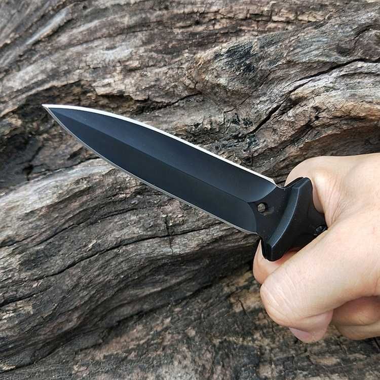 Nóż FullTANG taktyczny SZTYLET + kabura ABS Survival 8CR13 zbijak ND38