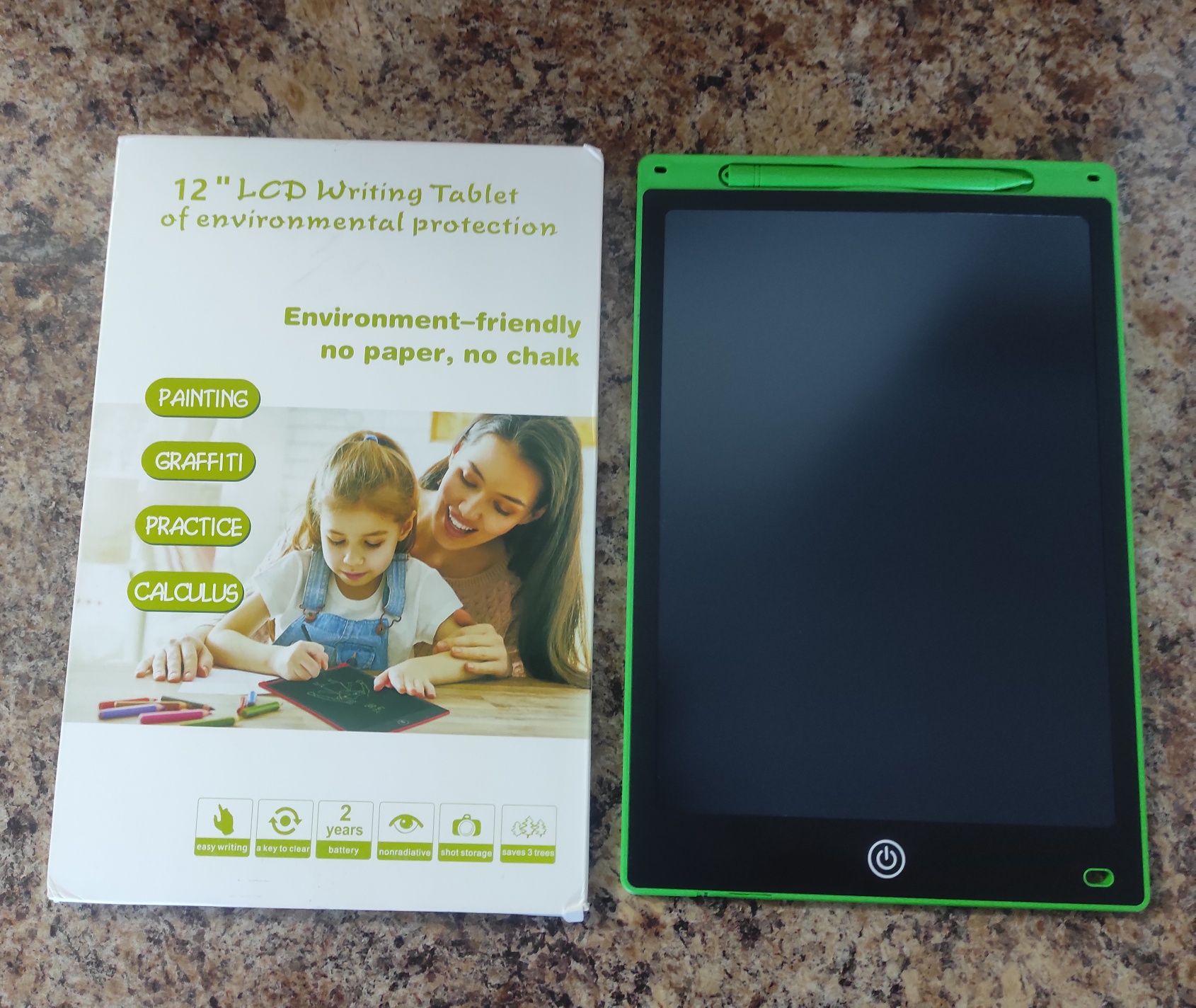 Детский цветной графический планшет рисования LCD дисплей 12,16 дюймов