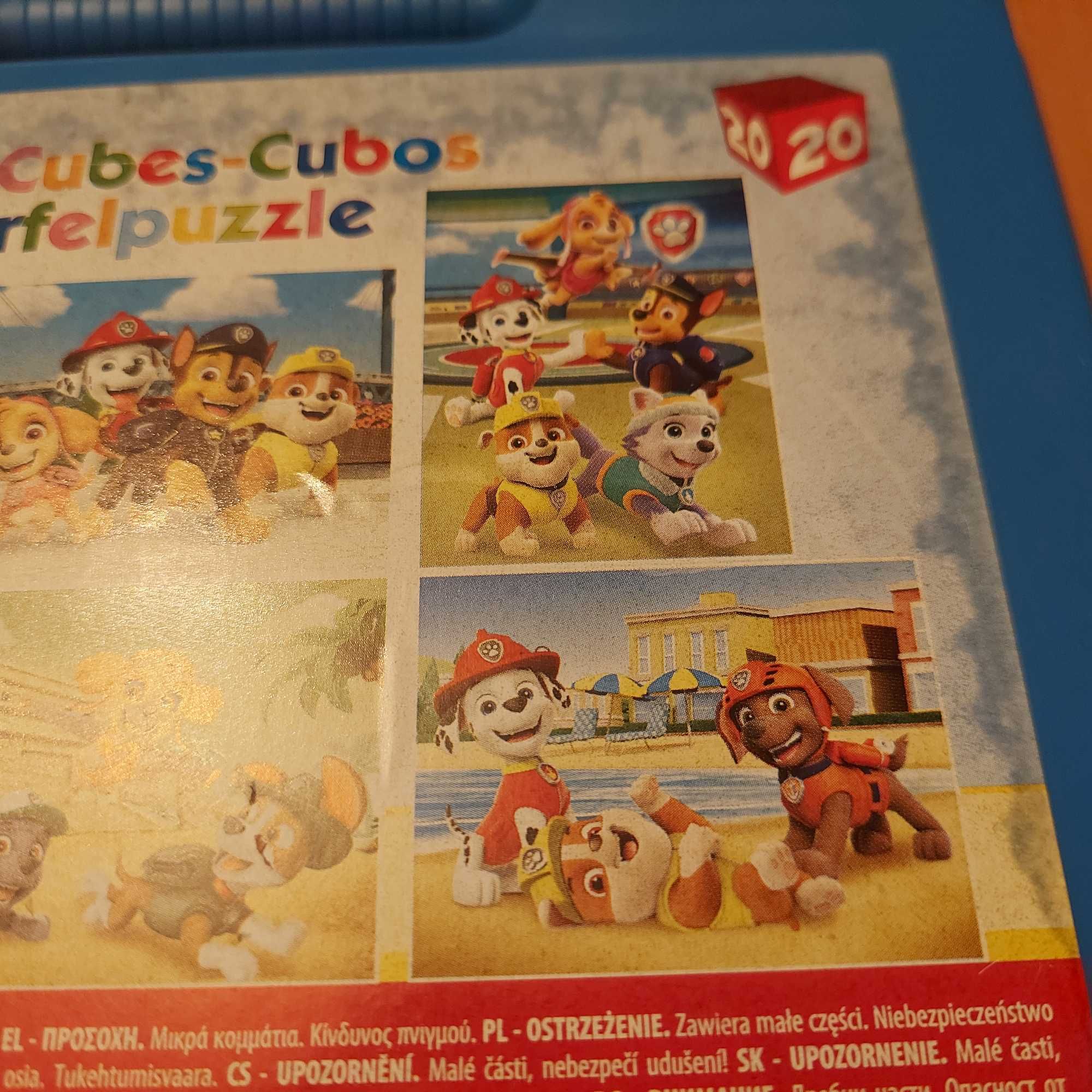 Psi patrol puzzle klocki 20 sztuk 6 ukladanek