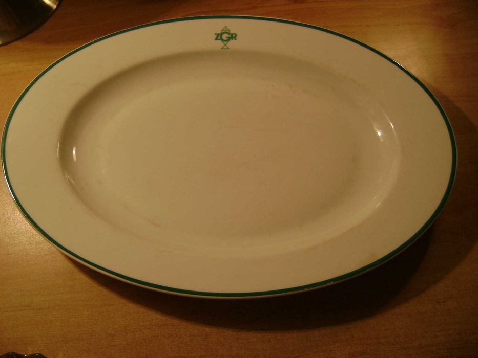 Starocie z PRL - Półmisek z logo ZGR do rozpoznania 38 cm długości