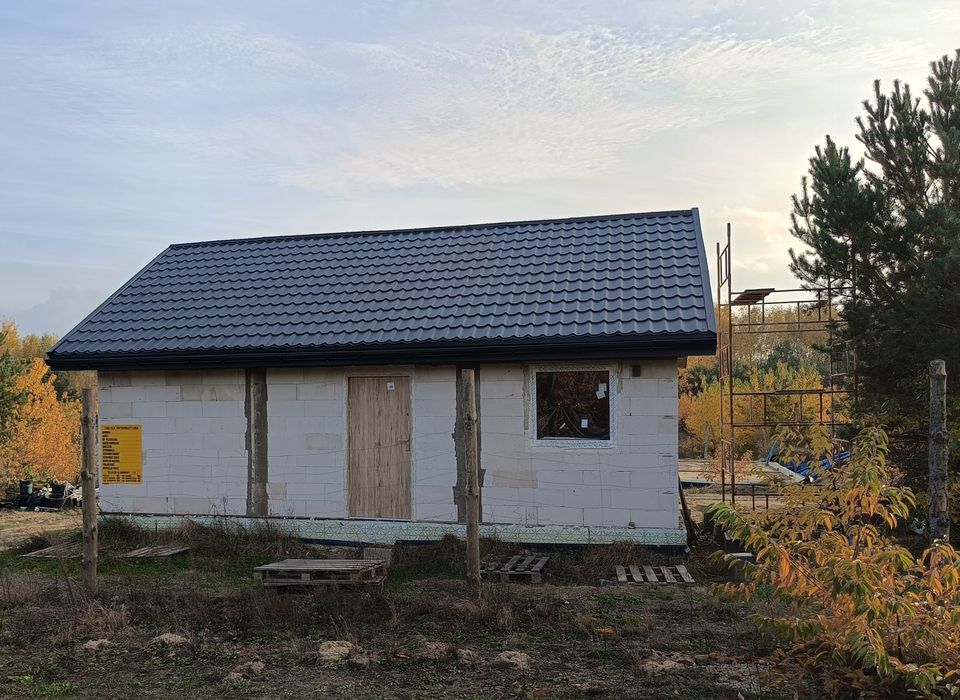 Dom Stan Surowy Zamknięty Nowe Miasto Lasy Zalew