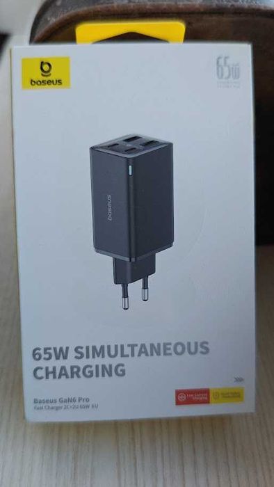 Baseus 65w GaN6 Pro зарядний пристрій 4 порти + кабель 100w