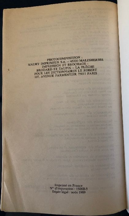 Gramática e dicionário francês - Micro Robert Poche