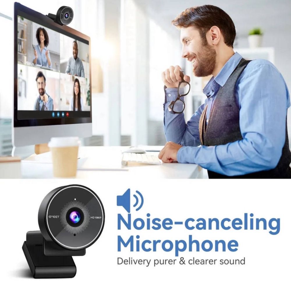 Вебкамера EMEET C955 USB 1080p FullHD з вбудованим мікрофоном