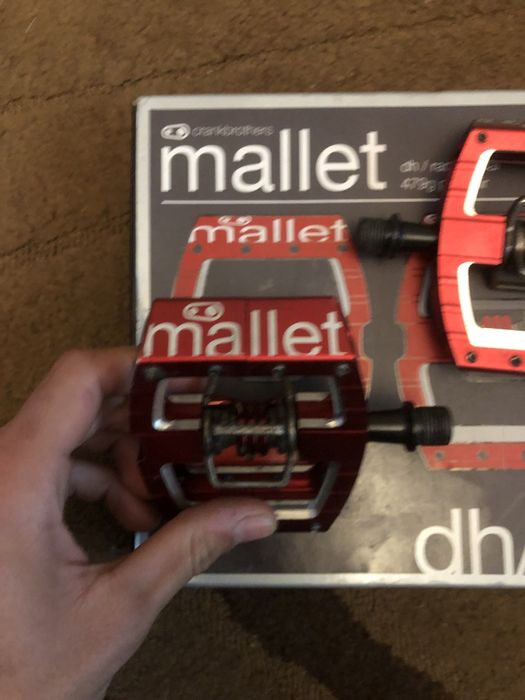 Pedais Crankbrothers Mallet DH Vermelho