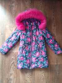 Зимове пальто (куртка) на дівчинку, 4-6років