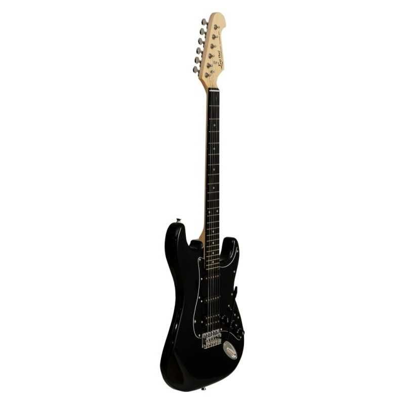 Gitara elektryczna Ever Play Stratocaster czarna + akcesoria / NOWA