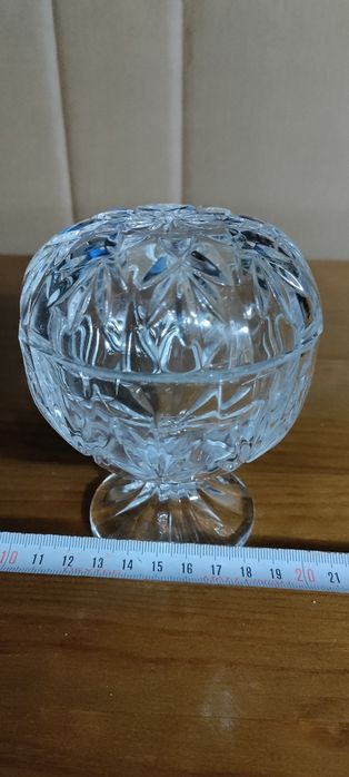 Bomboneira com pé cristal d'arques