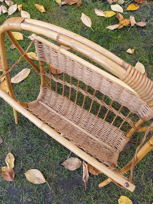 Gazetnik, wiklinowy, boho, lata 70, vintage / retro / PRL