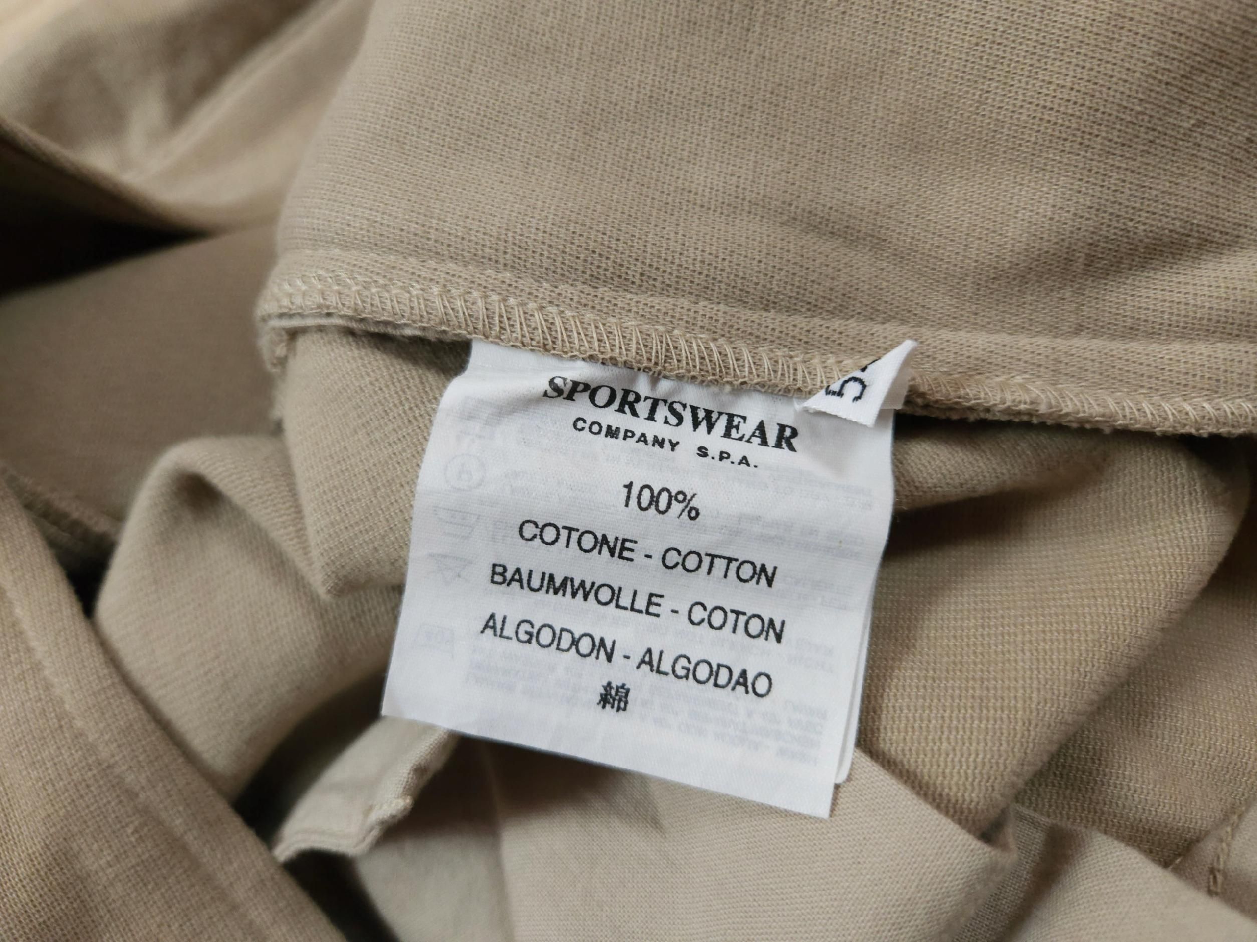 C.P. COMPANY Spodnie Męskie Bawełniana Beżowe Logowane r. 54