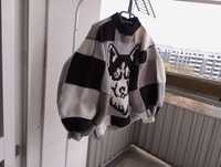 Sweter handmade husky wilk