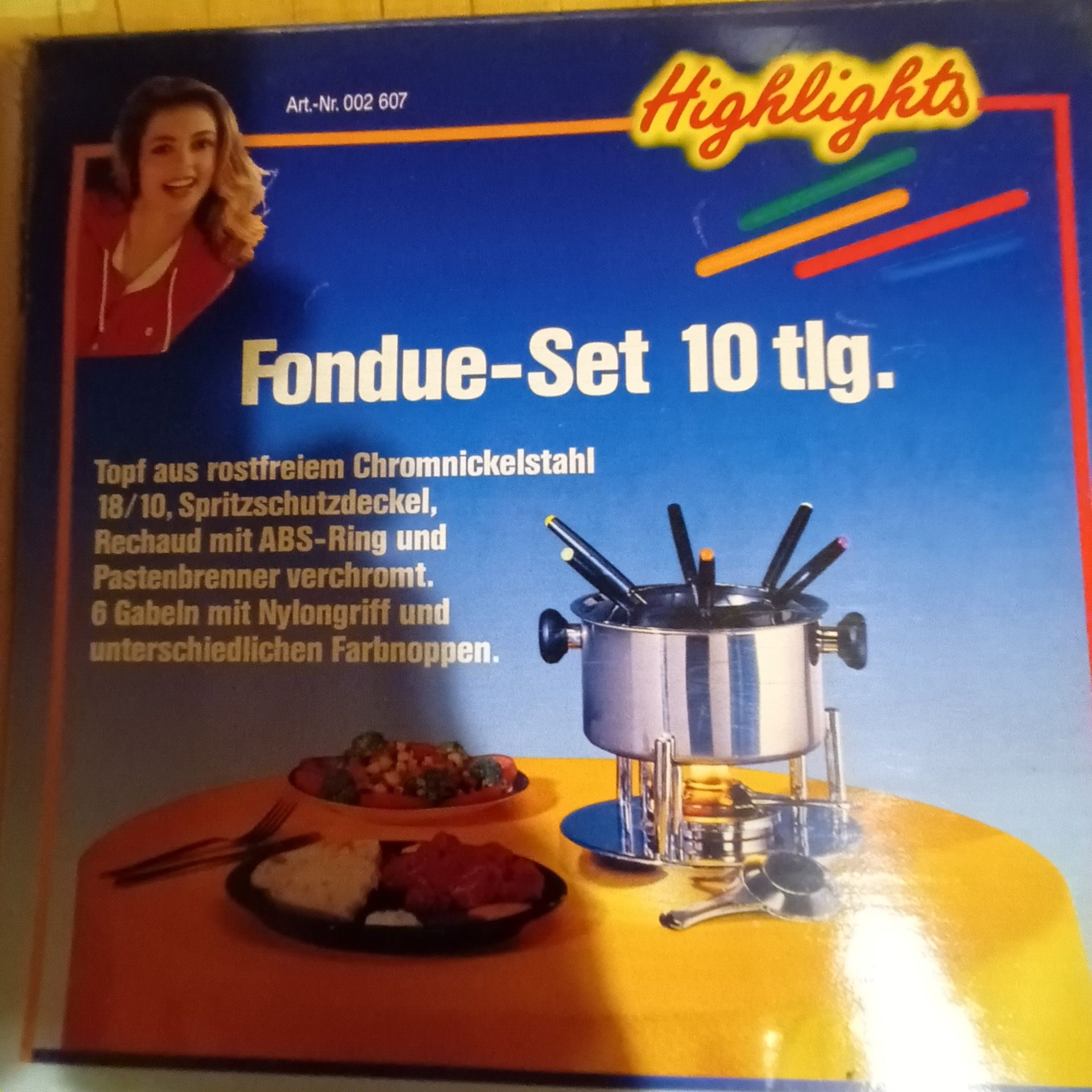 Zestaw do fondue.  Stalowy