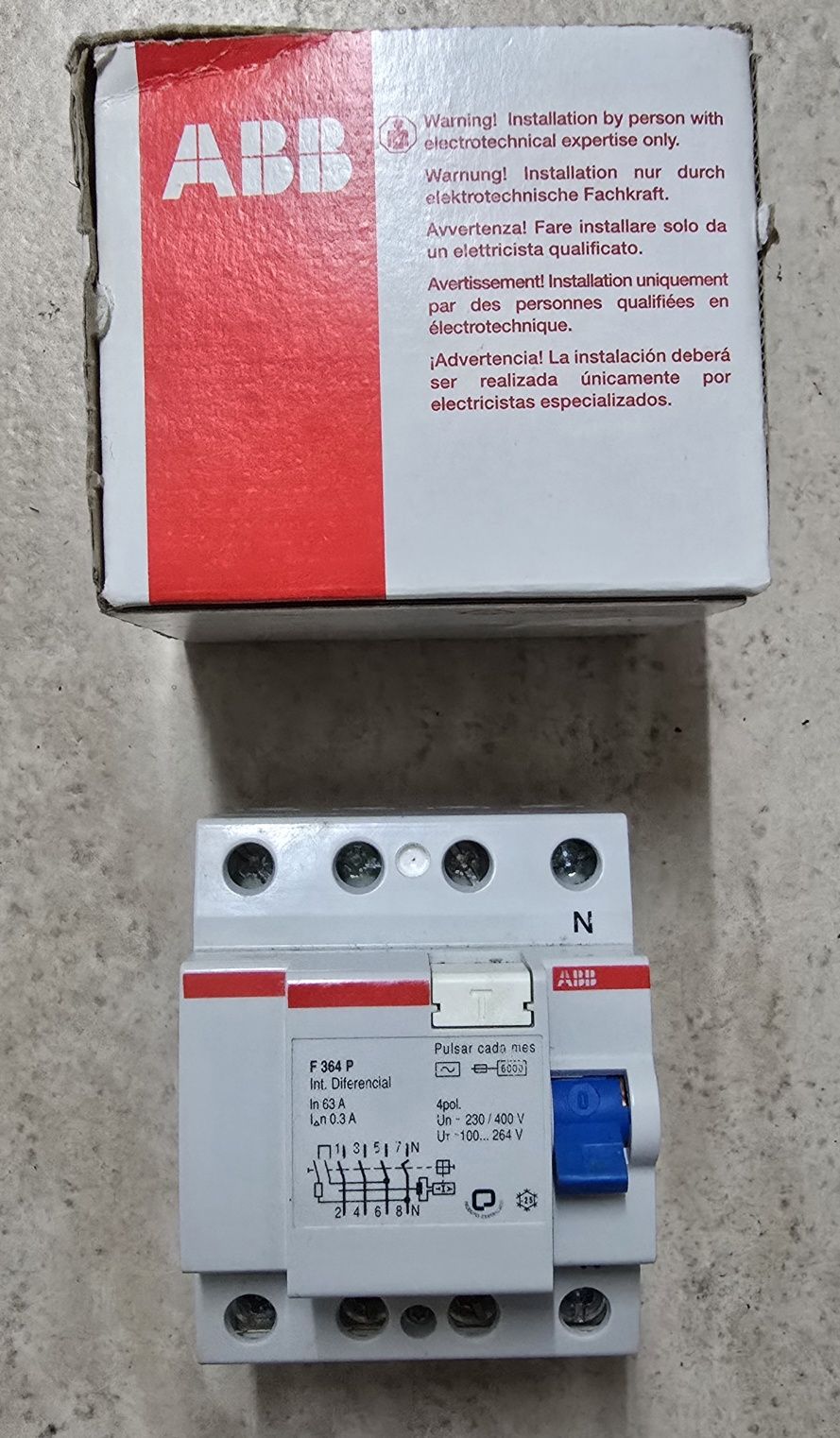 Disjuntor diferencial trifásico 63A