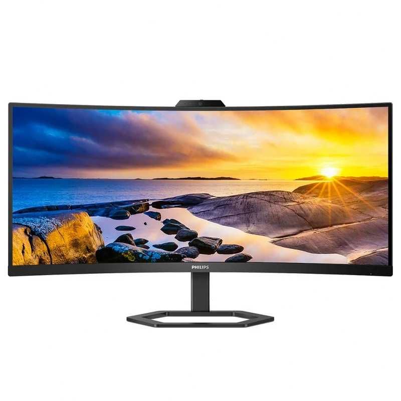 Monitor PHILIPS 34′ 2K WQHD VA 100Hz c/ Webcam Noise Cancelling Coluna
