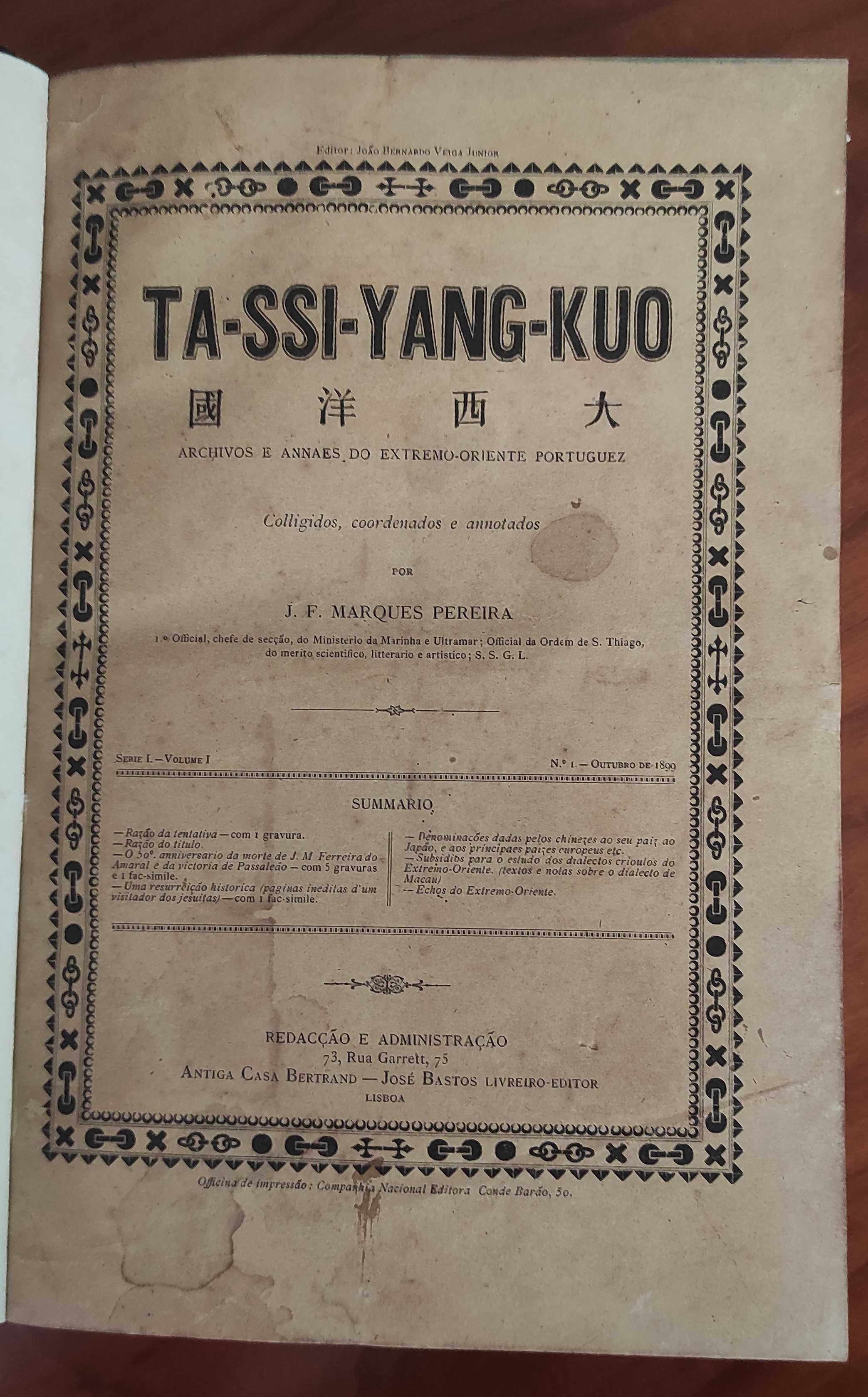 Ta-Ssi-Yang-Kuo. J. F. Marques Pereira