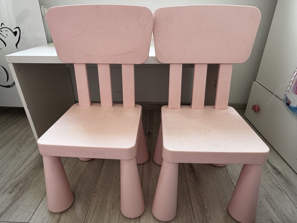 Stolik i 2 krzesla mammut Ikea