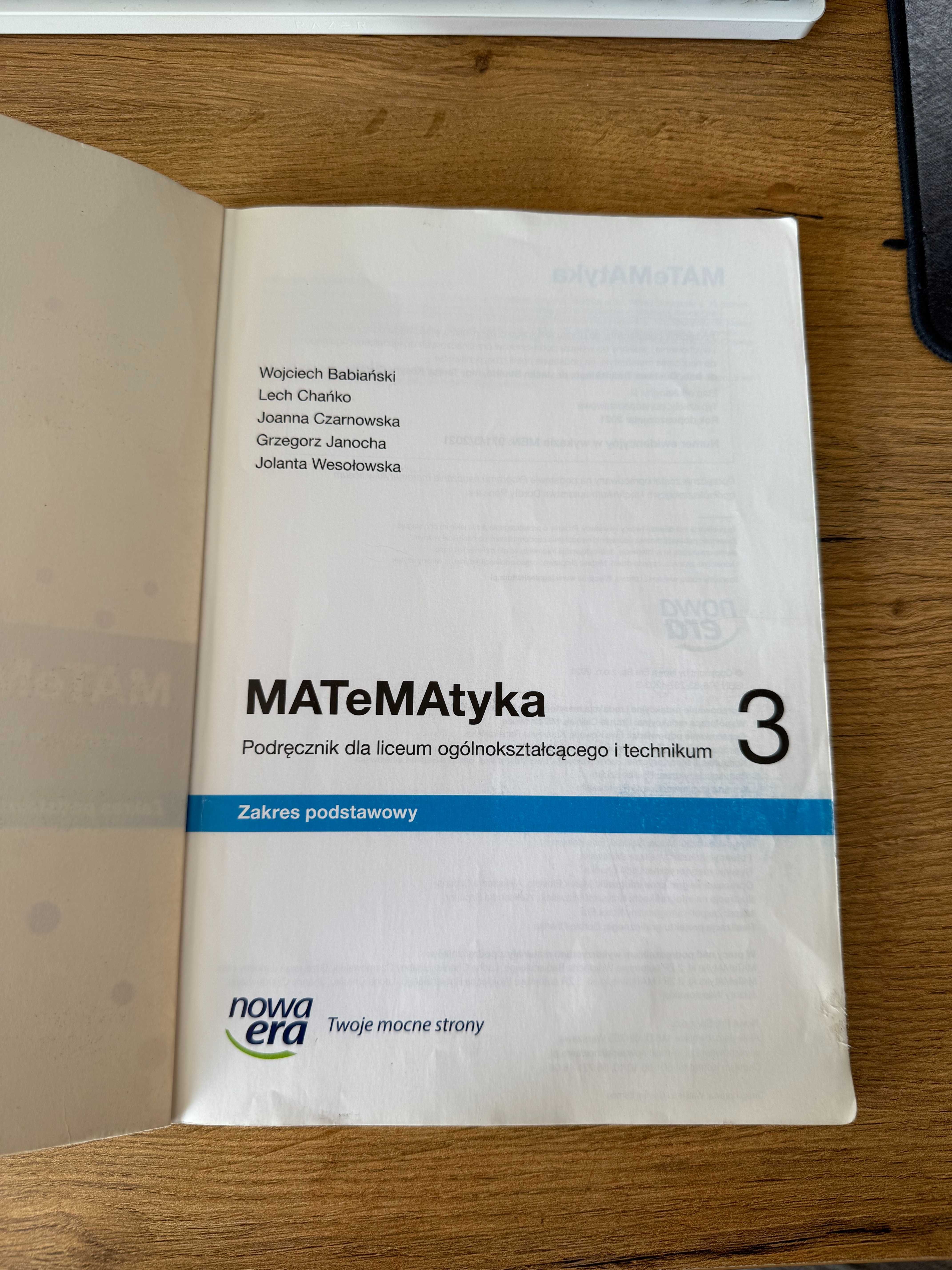 Matematyka 3 podręcznik do liceów i techników zakres podstawowy