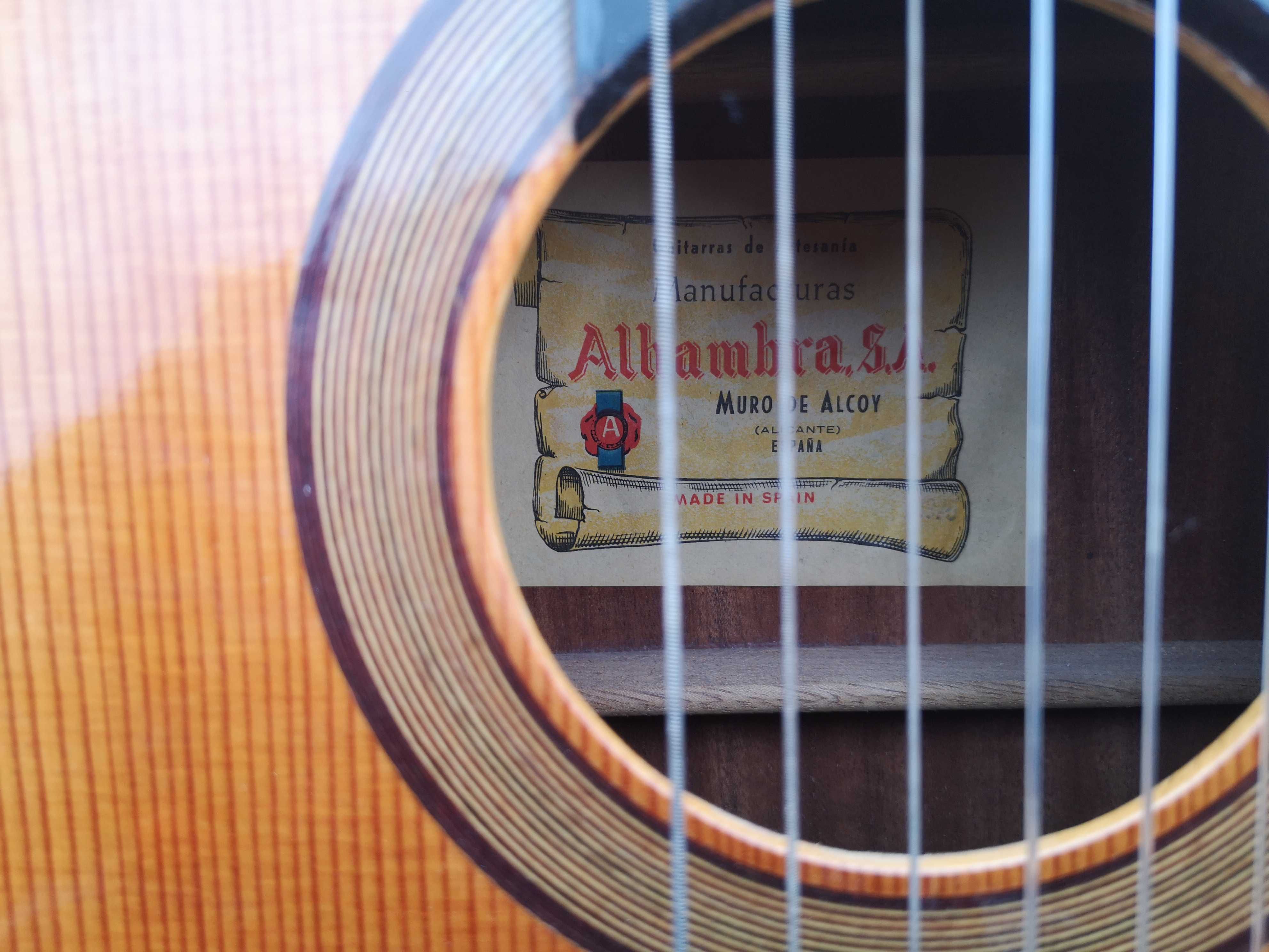 Gitara hiszpańska klasyczna Alhambra Muro de Alcoy Alicante