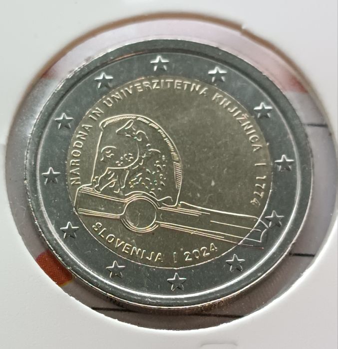 Eslovénia 2024- Moeda 2€ Biblioteca Nacional Universidade