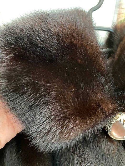 Роскошное норковое манто с большим объёмным капюшоном