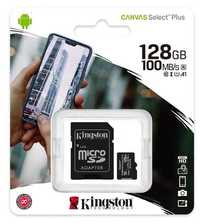 128GB Karta Pamięci Kingston microSD Canvas Select Plus 100MB/s