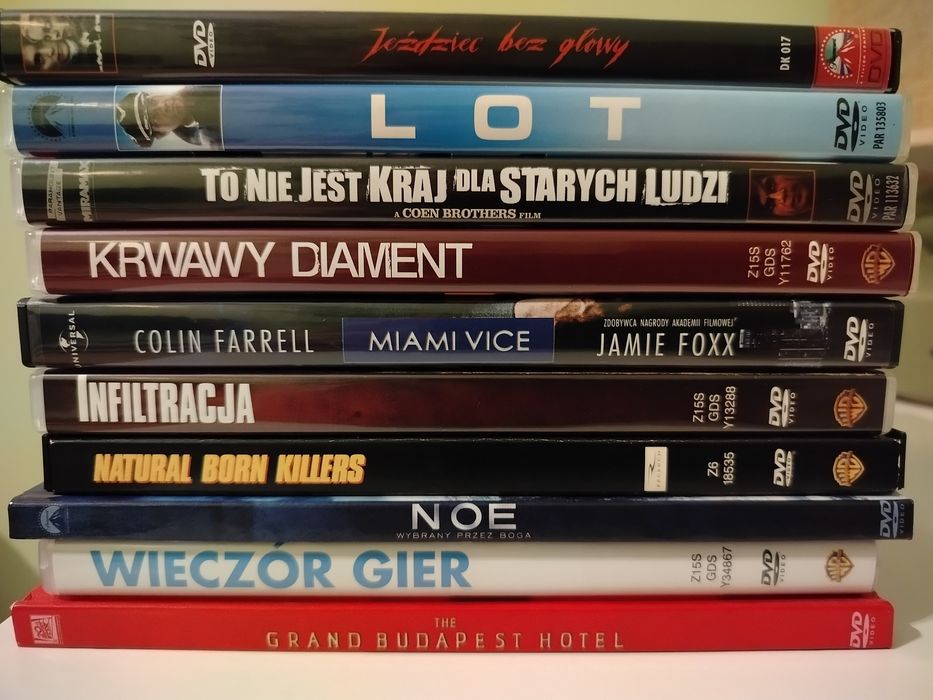 Pakiet 10 filmów DVD z polskiej dystrybucji, napisy pl i lektor