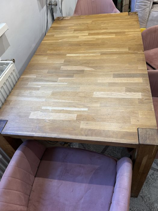 Stół drewniany 140x80 z krzesłami