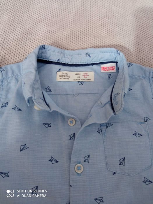 Komplet dziecięcy/ chłopięcy Zara - koszula i dżinsy (rozmiar 74)