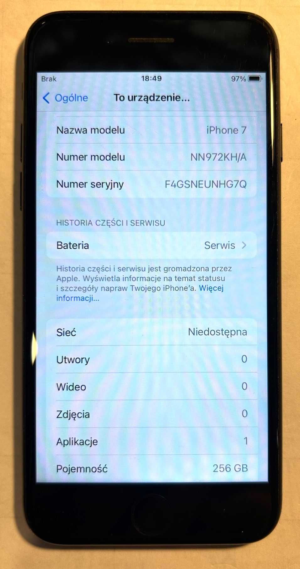 iPhone 7  256gb sprawny bez blokad. Polecam!!!