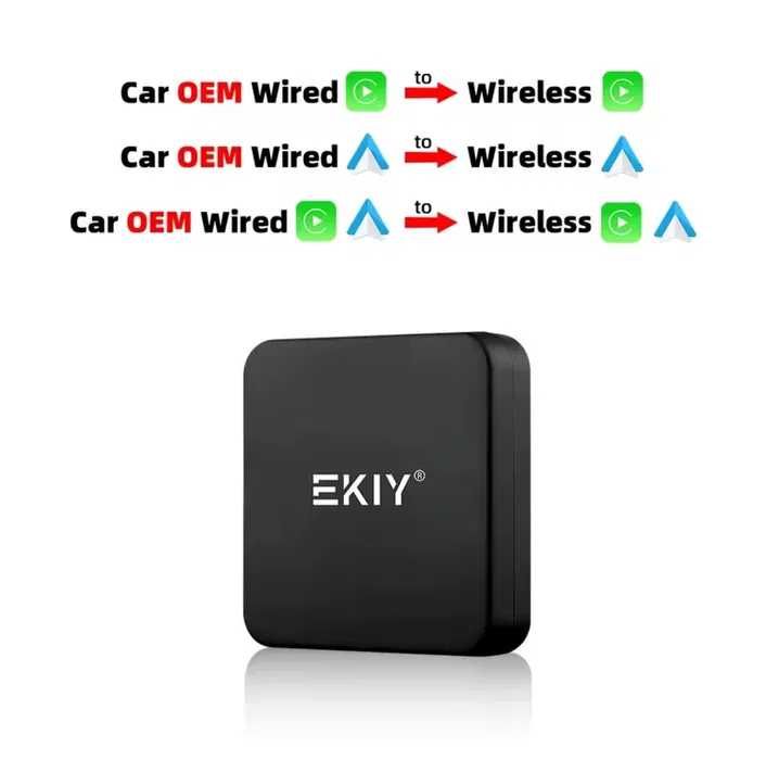 EKIY 2in1 Бездротовий Apple CarPlay | Android Auto адаптер