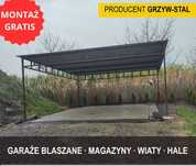 Garaż Blaszany Otwarty / Otwarta Wiata Garażowa - Blaszak - GRZYWSTAL