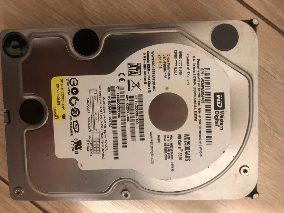 Жорсткий диск WD на 250 gb