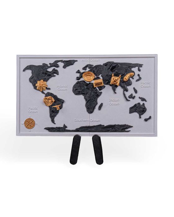 Magnetyczna Mapa Cudów Świata DELUXE – Elegancja i Globalna Inspiracja