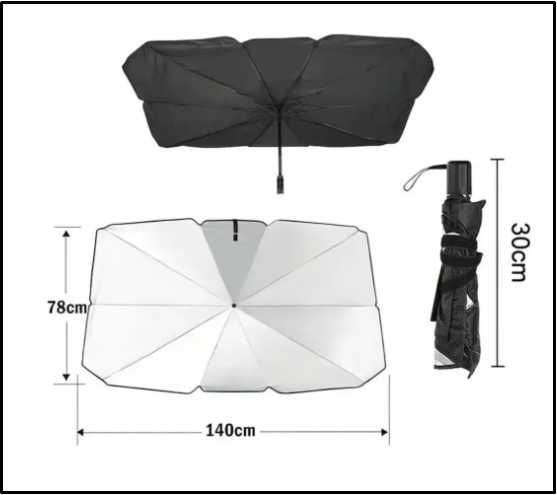 Автомобильный солнцезащитный зонт для лобового стекла Светоотражающий