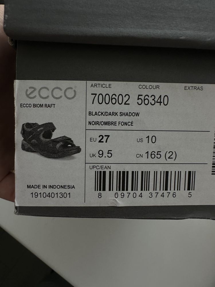 Ecco Biom 27 розмір 16-16,8 см босоніжки , сандалі