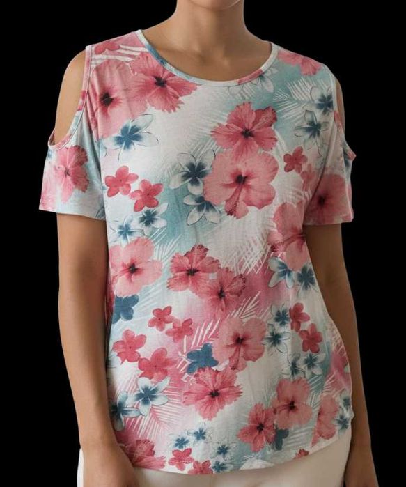 Bluzka w kwiaty typu cold arms r. 40