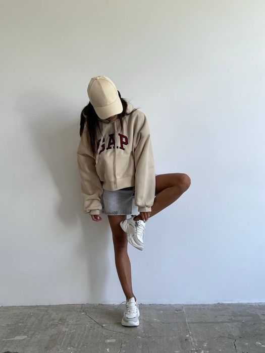 Стильне жіноче худі GAP оверсайз з капюшоном, худи женский гап